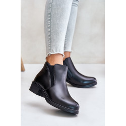 Kulkšnies batai su žemu kotu, izoliuoti su kailiu Vinceza 85150 juodi 200015