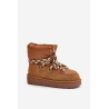 Moteriški zomšiniai sniego batai su storais raišteliais D.Franklin DFSH375003 Ruda | Žieminiai batai | jai24.lt