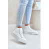 Šilti moteriški sportbačiai su platforma OO274A473 Balti | Kedai | jai24.lt
