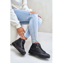 Šilti moteriški sportbačiai su susiuvimu Big Star OO274A480 juodi 200033