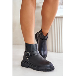 Kulkšnies batai, izoliuoti su užtrauktuku Big Star OO274A128 juodi 200040