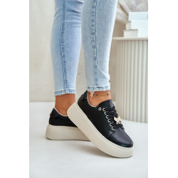 Odiniai moteriški sportbačiai su sage Vinceza 89101 juodi 200059