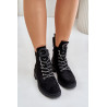Izoliuoti batai su dekoratyviniu suvarstymu Vinceza 16465 Black | Auliniai batai moterims | jai24.lt