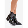 Lakuoti batai su kulnais, izoliuoti dekoracija MR880-021 Black D&A | Auliniai batai moterims | jai24.lt