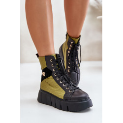 Odiniai platforminiai batai Maciejka 06751-25 auksiniai 200077