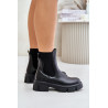 Šilti užsegami Chelsea batai iš ekologiškos odos Big Star MM274071 juodi | Auliniai batai moterims | jai24.lt