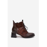 Zazoo 60503 Odiniai Auliniai Batai Su Kulnu Šilti Rudi | Auliniai batai moterims | jai24.lt