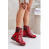 Odiniai Šilti Moteriški Batai Su Lygiais Kulnais Maciejka 06106-08 Raudoni | Auliniai batai moterims | jai24.lt