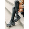 Knee High Batai Ant Masyvios Platformos Juodi Zinera | Ilgaauliai batai | jai24.lt