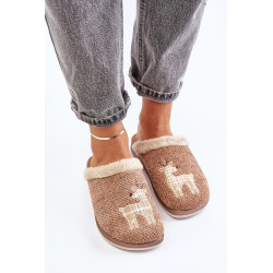 Moteriški Šlepetės Su Elniu Inblu CT000034 Beige 200126