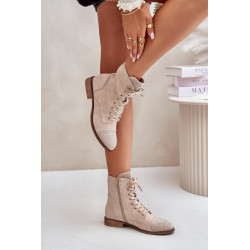 Papuošti aulinukai su plokščiu kulnu ekosuede šildomi juodi Ellieo 200151