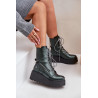 Odiniai Batai Workery Ant Platformos Ir Pakulnės Maciejka 06676-09 Žalias | Auliniai batai moterims | jai24.lt
