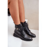 Odiniai Auliniai Batai Su Žemu Kulnu Papuošti Šilti Maciejka N3115-01 Juodi | Auliniai batai moterims | jai24.lt