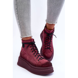 Suede Batai Masyviame Platformoje Maciejka 06309-29 Rudas 200157