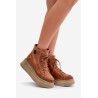 Suede Batai Masyviame Platformoje Maciejka 06309-29 Rudas | Auliniai batai moterims | jai24.lt
