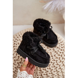 Sniego batai Vaikų Šildomi Su Kailiu Juodi Adelane 200167