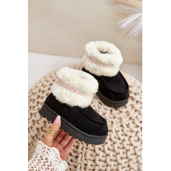 Sniego Batai Vaikiški Batai Su Pūku Ir Raštu Juodi Melefia 200168