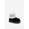 Sniego Batai Vaikiški Batai Su Pūku Ir Raštu Juodi Melefia | Aulinukai vaikams | jai24.lt
