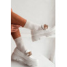 Moteriškos Medvilnės Kojinės Su Lurex Apykakle Ecru | Kojinės moterims | jai24.lt
