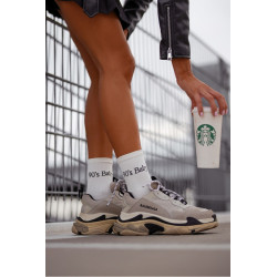 Moteriškos Kojinės Su Spauda 90's Baby Juodos 200183