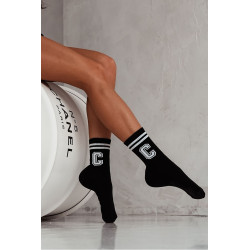 Moteriškos Kojinės Su Diržais Ir Raide C Juodos 200186