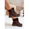 Moteriški aulinukai su raišteliais su kailiu tamsiai rudi Vaminia | Auliniai batai moterims | jai24.lt