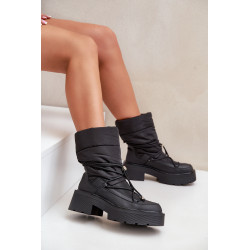 Moteriški Sniego Batai Ant Platformos Ir Su Žemu Kulnu Juodi Seandriel 200216