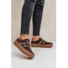 Zazoo N1176 Suede Sneakers Platformoje Leopardas Šokoladas | Kedai | jai24.lt