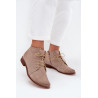 Odiniai Auliniai Batai Su Žemu Kulnu Rudi Zazoo 4078 | Auliniai batai moterims | jai24.lt