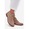 Odiniai Auliniai Batai Su Žemu Kulnu Rudi Zazoo 4078 | Auliniai batai moterims | jai24.lt