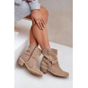 Natūralaus Suede Kulniukai Beige Zazoo 3444/2 | Auliniai batai moterims | jai24.lt