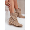 Natūralaus Suede Kulniukai Beige Zazoo 3444/2 | Auliniai batai moterims | jai24.lt