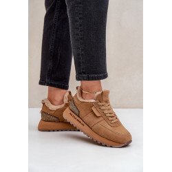 Moteriški Sportbačiai Su Pūkais Ir Blizgiu Elementu Big Star OO274580 Juodi 200237