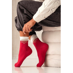 Moteriškos Kalėdinės Kojinės Pusfrotė UNIQUE Be Spaudimo Žvaigždė Juoda 200243