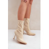 Audinės Aukštakulniai Batai Šviesiai Smėliniai Amune | Auliniai batai moterims | jai24.lt