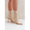 Audinės Aukštakulniai Batai Šviesiai Smėliniai Amune | Auliniai batai moterims | jai24.lt