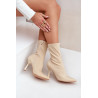 Audinės Aukštakulniai Batai Šviesiai Smėliniai Amune | Auliniai batai moterims | jai24.lt