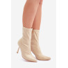 Audinės Aukštakulniai Batai Šviesiai Smėliniai Amune | Auliniai batai moterims | jai24.lt