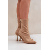 Audinės Aukštakulniai Batai Šviesiai Smėliniai Amune | Auliniai batai moterims | jai24.lt