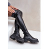 Kelių Aukščio Batai Su Lygiais Kulnais Juodi Feliri | Ilgaauliai batai | jai24.lt