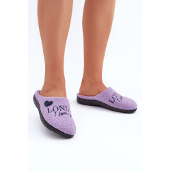 Namų Avalynė Moteriški Šlepetės Su Raštu Ir Vilna Avinėlio Tipo Violetinė Inblu ET000027 200281