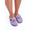 Namų Avalynė Moteriški Šlepetės Su Raštu Ir Vilna Avinėlio Tipo Violetinė Inblu ET000027 | Šlepetės | jai24.lt