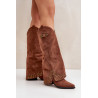 Batai Su Pasukta Kulkšnimi Ant Kulno Rudi Iveliri | Ilgaauliai batai | jai24.lt