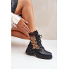 Moteriški Darbo Batai Su Kojinėmis Leopardo Raštu Juodi Penthis | Auliniai batai moterims | jai24.lt