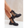 Moteriški Darbo Batai Su Kojinėmis Leopardo Raštu Juodi Penthis | Auliniai batai moterims | jai24.lt