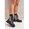 Moteriški Darbo Batai Su Kojinėmis Leopardo Raštu Juodi Penthis | Auliniai batai moterims | jai24.lt