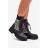 Moteriški Darbo Batai Su Kojinėmis Leopardo Raštu Juodi Penthis | Auliniai batai moterims | jai24.lt