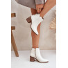 Batai Su Kulnu Natūrali Oda Zazoo 3673 Balti | Auliniai batai moterims | jai24.lt