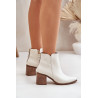 Batai Su Kulnu Natūrali Oda Zazoo 3673 Balti | Auliniai batai moterims | jai24.lt
