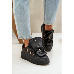 Moteriški Sportbačiai Ant Platformos Juodi Dolistana 200331